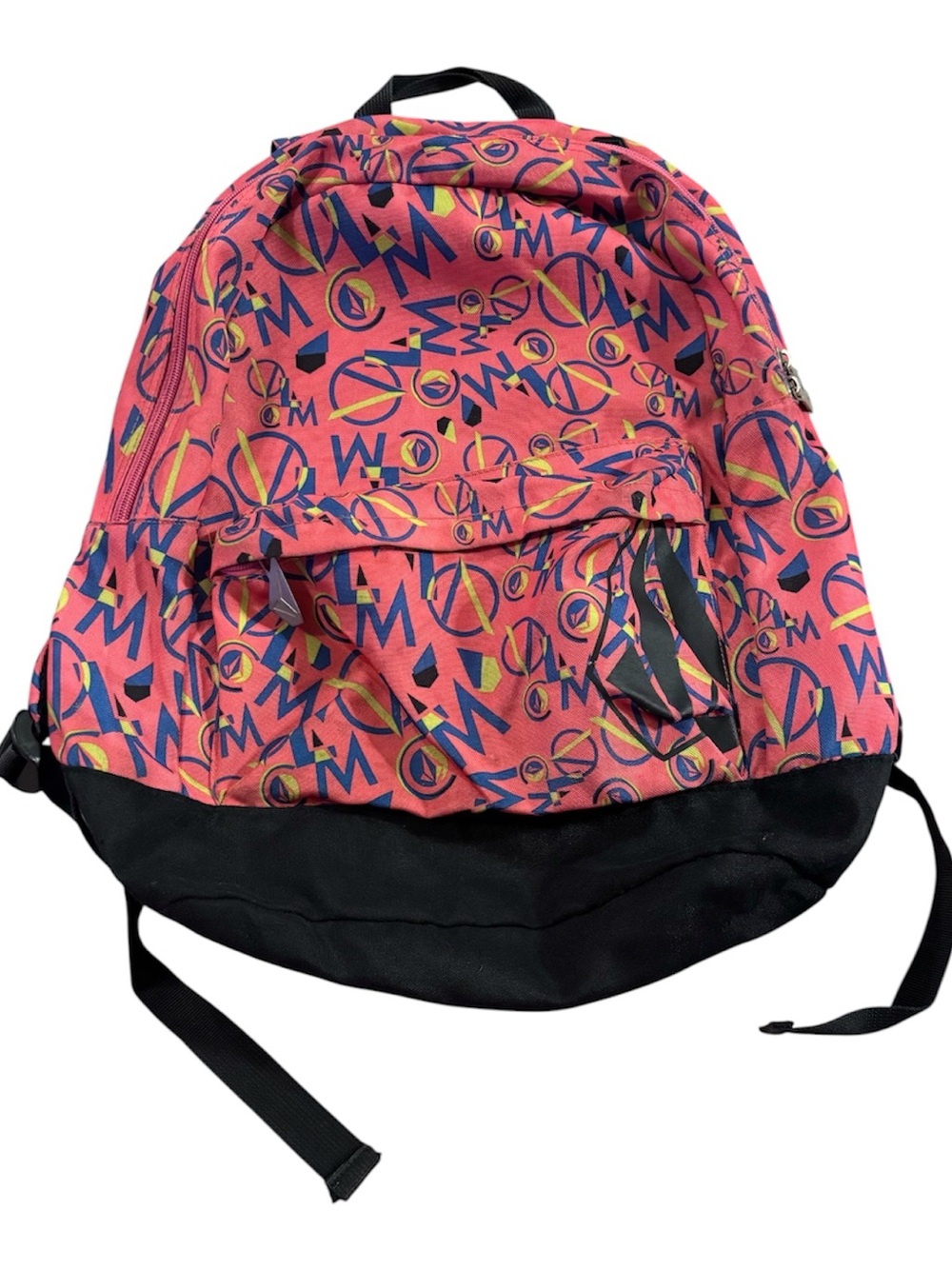 Volcom Pink Graphic Kids Backpack with Black Base